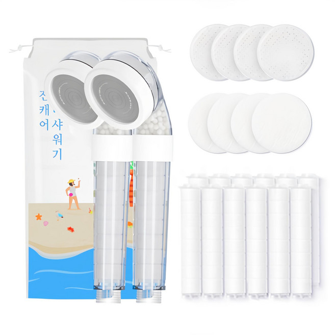 진캐어 퓨어 샤워기 본품2p + 헤드세트4p + 바디필터12p, 1개