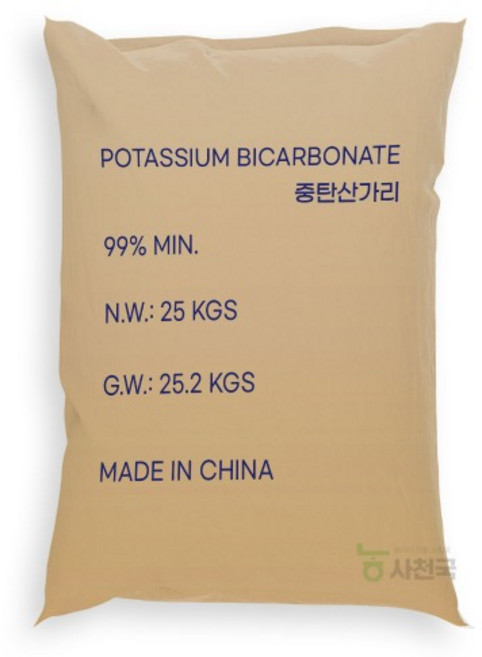 중탄산가리 - 산성 토양 중화제 칼륨 칼리 가리 토양개량제 엽면시비 관주용 비료 25Kg, 1개