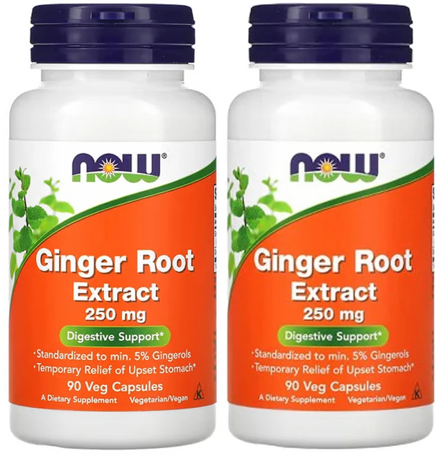 나우푸드 생강 뿌리추출물 250mg 베지 캡슐 90 정, 90정, 2팩 - 쿠팡