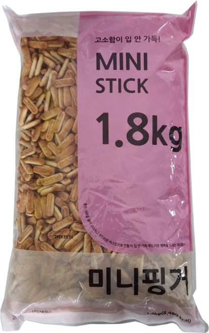 신흥제과 미니 핑거 1.8kg 간식 스낵 주전부리 안주 벌크 대용량 식자재 업소용 식당용