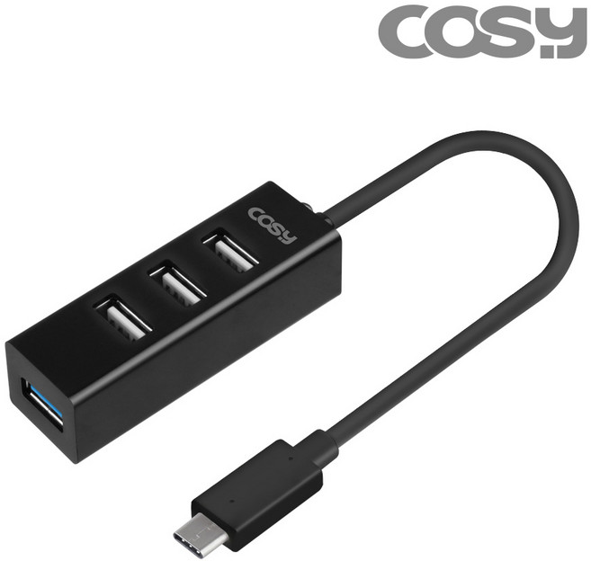 COSY 모던타입C USB3.0+2.0 4포트허브 UH2011C, 단품, 1개
