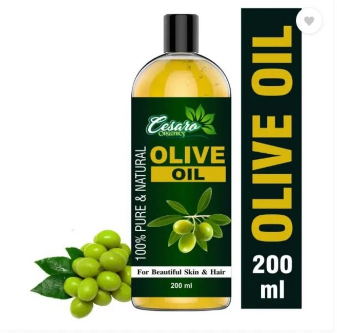 Cesaro Organics Extra Virgin Olive Oil (Cold Pressed) for Skin Hair Face & Body Massage Oil, 1개, 200ml - 쿠팡
