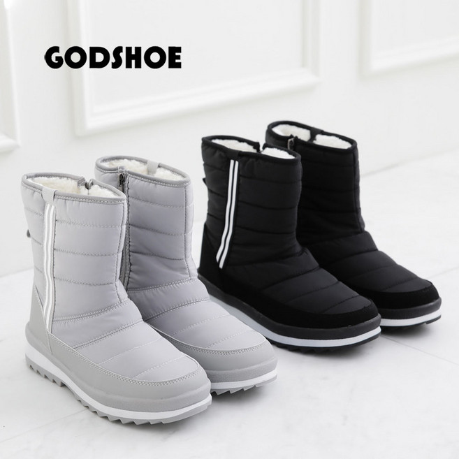 갓슈 화이트투라인 패딩부츠 미들부츠 털부츠 방한화 패딩방한화