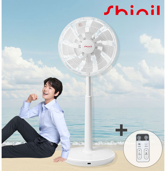 25년 최신형 신일 스탠드형 선풍기 18엽 써큘레이터 가정용 사무실용 키높이 올 화이트&그레이