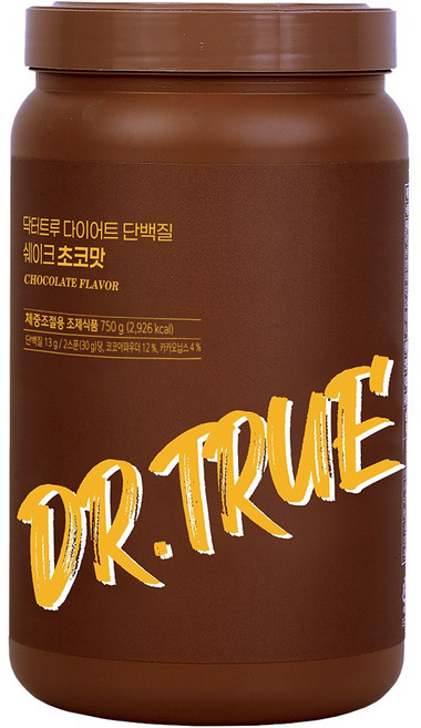 DrTrue 초유 산양유 프로틴 담은 리얼 다이어트 식사대용 단백질 쉐이크 초코맛, 750g, 1개
