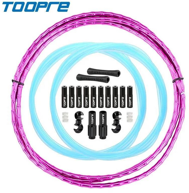 TOOPRE 산악 자전거 Slub 라인 파이프 슈트 EIEIO 알루미늄 합금 시프트/브레이크 오일 채워진 Fishbone 케, 1개