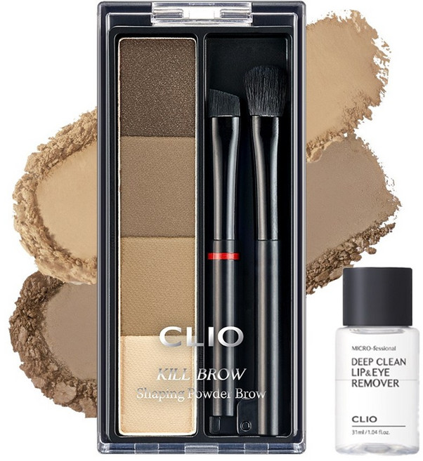 [증정] 클리오 킬브로우 쉐이핑 파우더 브로우, 02 애쉬 쿨 브라운, 1개