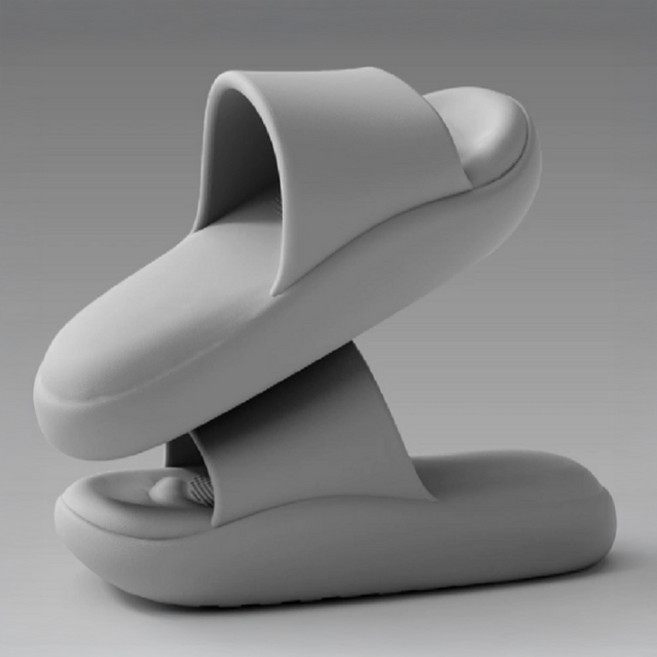 하이어데코 발편한 아치형 쿠션 거실 슬리퍼, 그레이, 1개