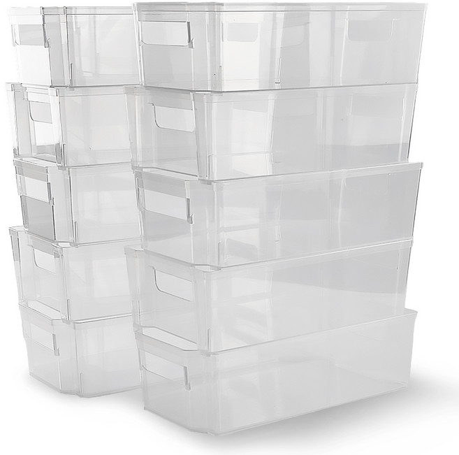 자이티 냉장고 정리 트레이 10개 세트, 투명