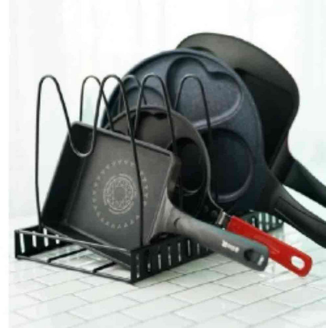 B44028 후라이팬 정리대 보관대 수납 5단 메탈, 1개