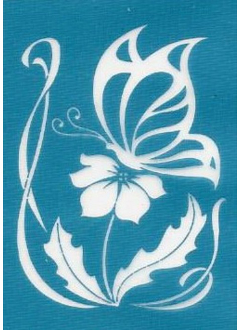 재사용 가능한 지워지는 셀프 헤나타투 도안 M-51~60, 1개, M-51