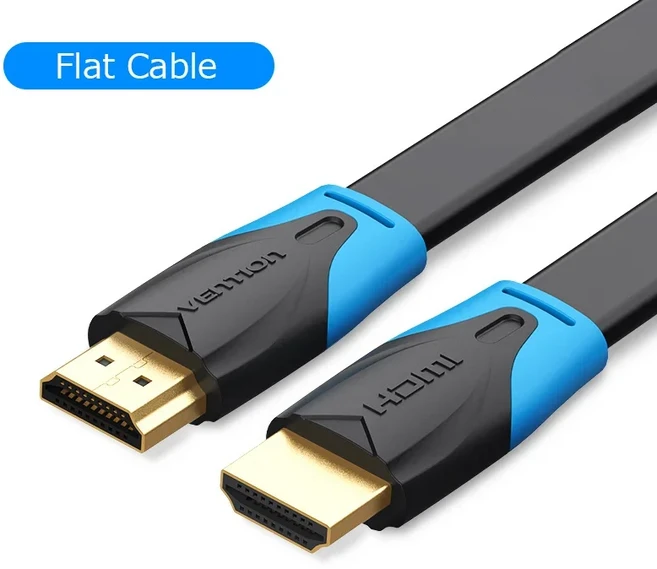 Vention 샤오미 미 박스용 HDMI 호환 케이블HD 2.0 고음질 스위치 스플리터TV PS4 4K60Hz, 02 4K HD Flat Cable, 03 0.75m, 01 CHINA
