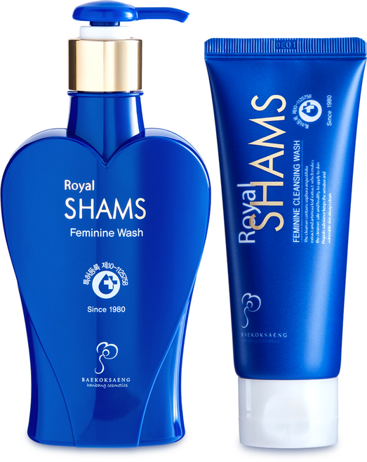 백옥생 로얄 샴스 여성청결제 2종 세트, 320g, 1개