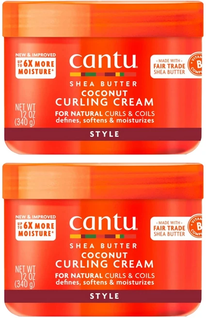칸투 코코넛 컬링 크림, 340g, 2개 - 쿠팡