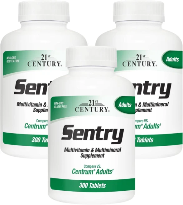 [21st Century] 센트리 멀티비타민 & 멀티미네랄 포 어덜트 300 타블렛 3 SET, 900정, 1개 - 쿠팡