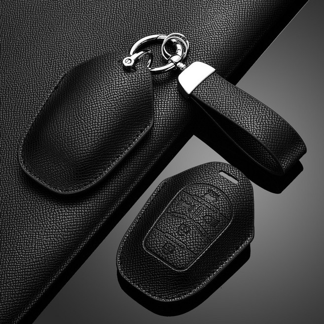 카로카 쌍용 호환 가죽 키케이스 키커버 티볼리 코란도 렉스턴 토레스 무쏘, S-2, 블랙