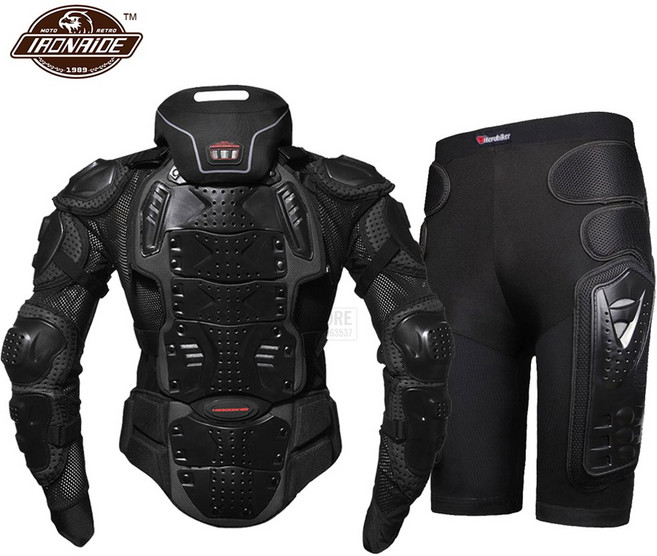 오토바이 자켓 모토 크로스 레이싱 보호 장비 5XL, Black Set 2, 1개