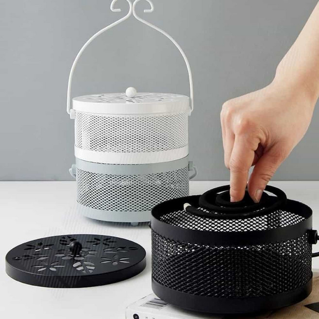 헤이지 엔틱 모기향연소기 모기향받침대 엔틱 캠핑 캠핑모기향, 엔틱모기향연소기-화이트