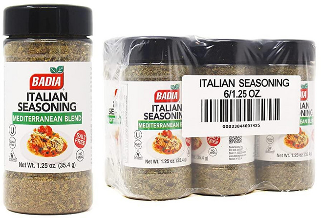 Badia 이탈리아 시즈닝 지중해 블렌드 35.4g(1.25온스) (6팩), 35g, 6개