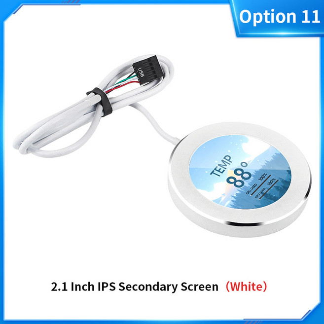 IPS C타입 보조 스크린 미니 컴퓨터 USB 디스플레이 CPU GPU RAM HDD 모니터 금속 홀더 포함 사용 불가 AIDA64 3 5 인치, Option 11, 1개