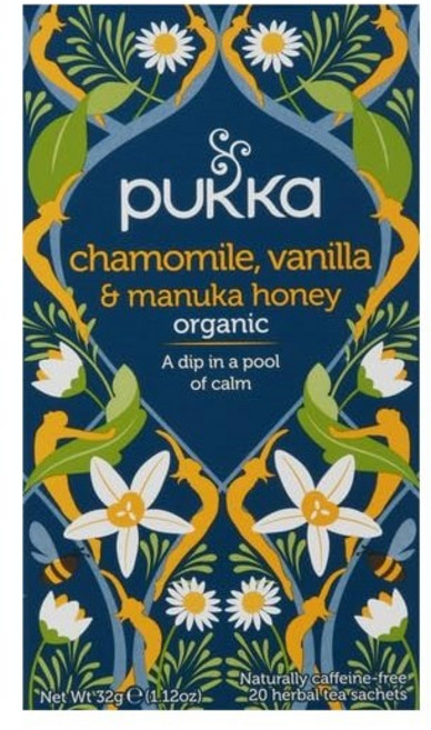 푸카 카모마일 바닐라 & 마누카 허니 티 무카페인, 1.6g, 20개입, 1개