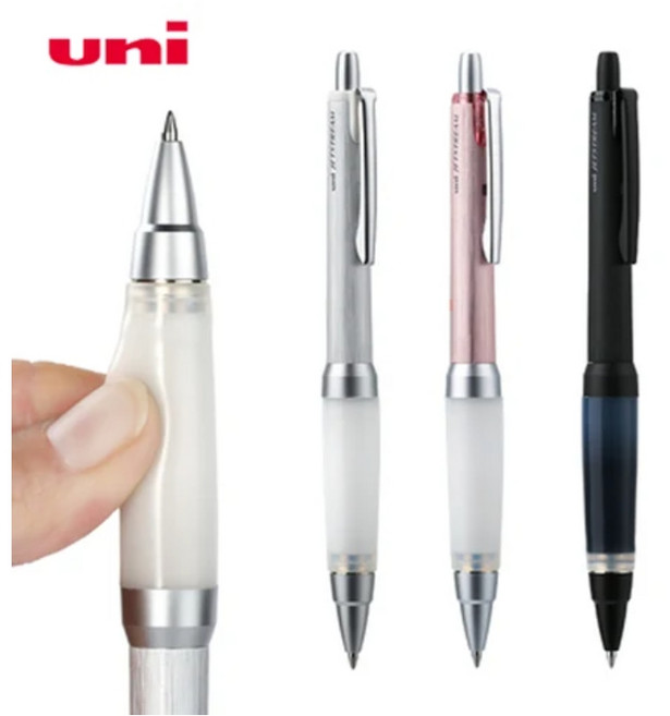 유니 미쯔비시 제트스트림 알파겔 그립 볼펜 SXN-1000 0.7mm, 실버