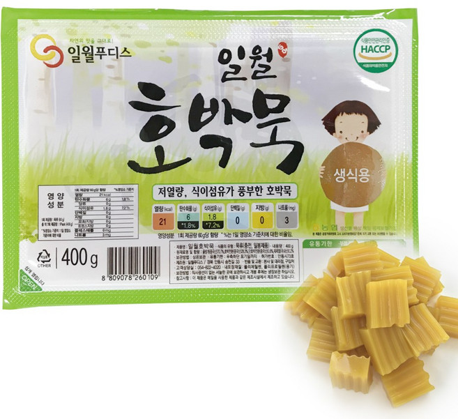 쫄깃탱탱 호박묵, 1개, 400g
