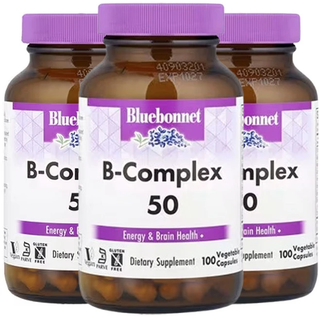 블루보넷 뉴트리션 B-복합체 50 100베지 캡슐, 3개, 100정 - 쿠팡