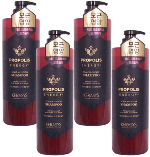 케라시스 레드 프로폴리스 에너지 샴푸 1000ml, 4개, 1L