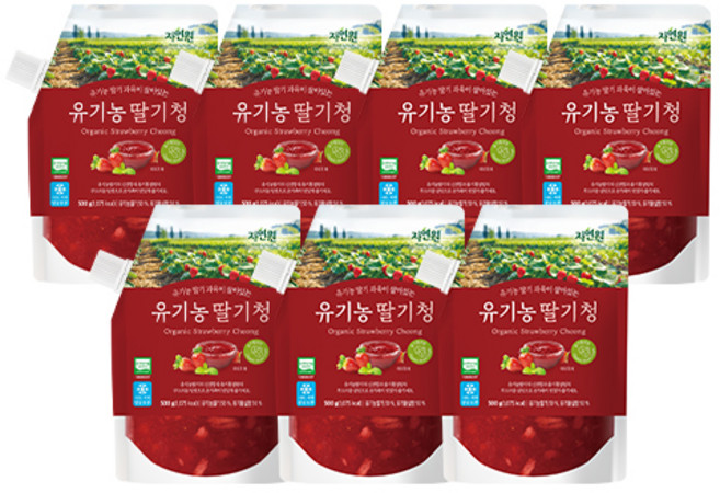 [자연원] 유기농딸기청, 7개, 500g