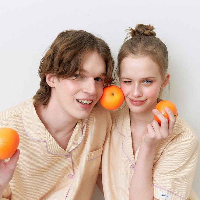 주디앤 버블리 반팔 커플 잠옷세트