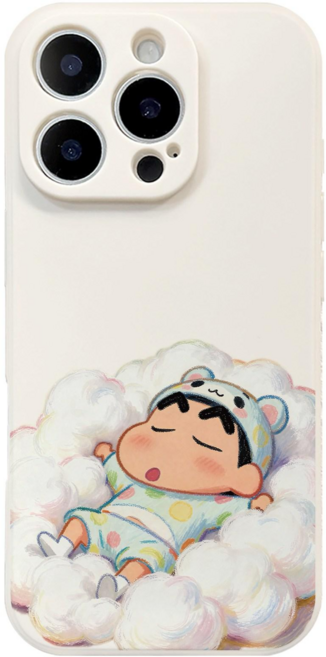 구름 위에 편히 누워 짱구 아이폰 폰케이스 갤럭시 폰케이스