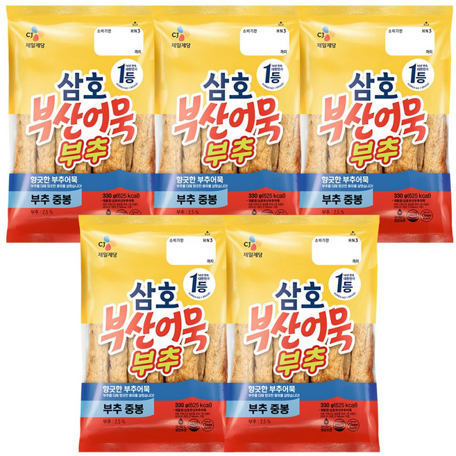 CJ 삼호 부산어묵 부추봉, 5개, 330g