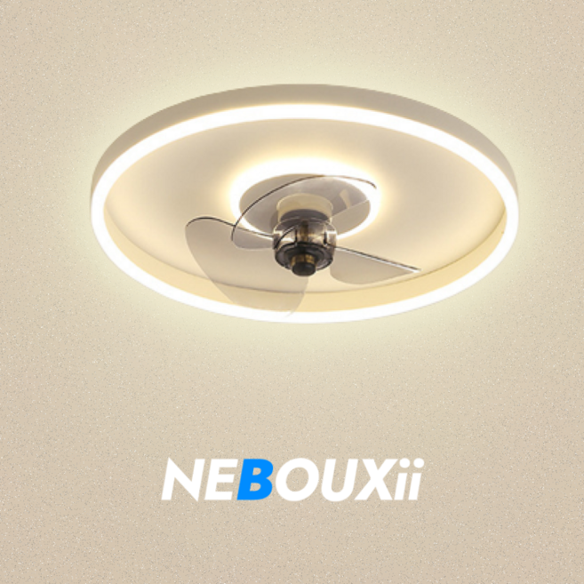 네부시 노르딕 슬림형 저소음 안방 작은방실링팬 천장형선풍기, 2.LED-40W(D500MM_H130MM), 4.화이트-그레이