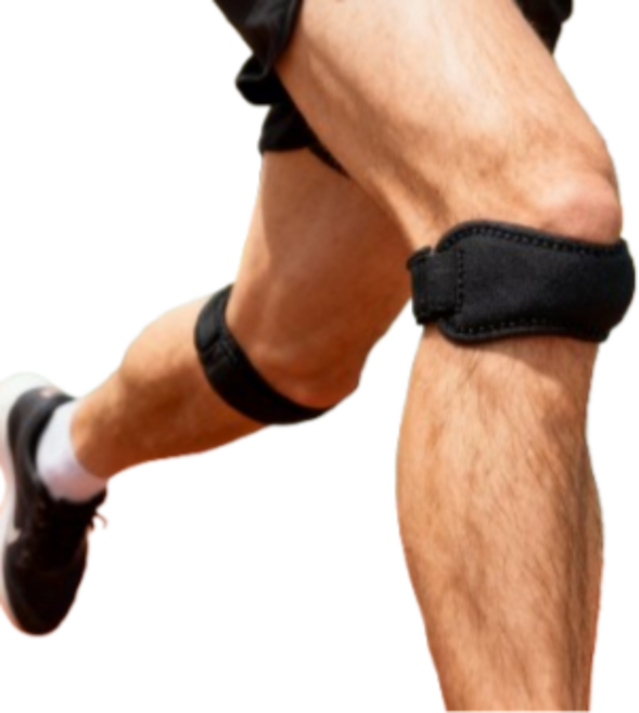 무릎보호대 실리콘 슬개골 관절 헬스 스포츠무릎보호대 무릎아대 여성 남성, 블랙, 1세트