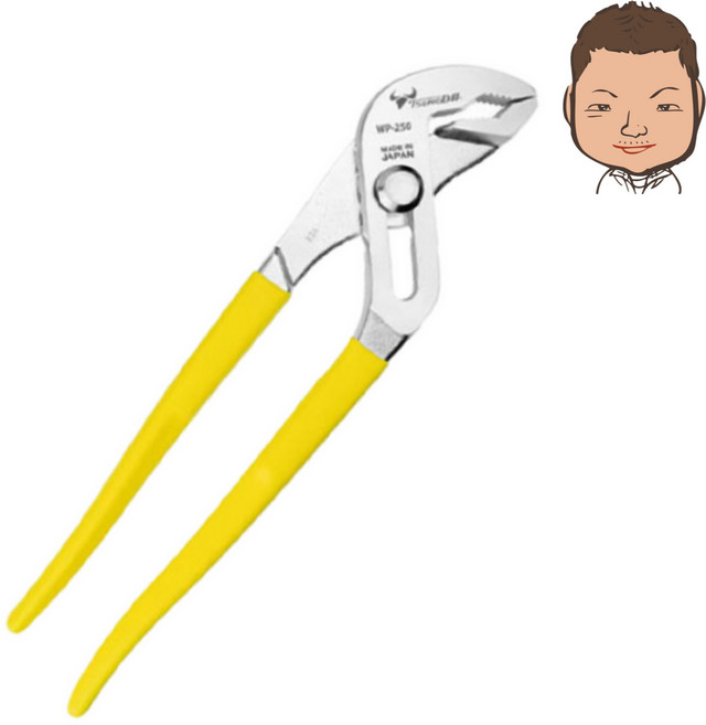 츠노다 255mm TTC 일제 워터펌프 플라이어 첼라 WP-250, 1개
