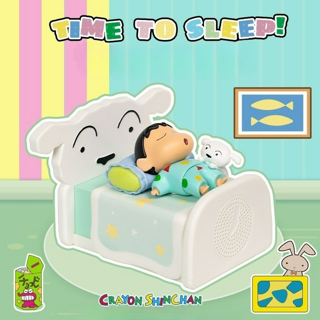 잠자는 크레용신짱 짱구 무선 블루투스 스피커 피규어