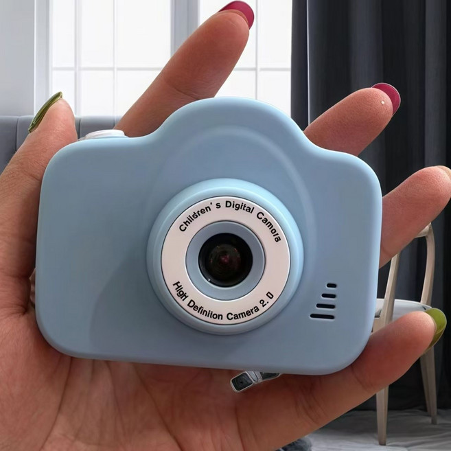 兒童數碼相機 高清雙攝可愛拍照攝像機, 1個, 藍色【前后雙攝自拍-送傳輸配件】128G內存卡【可存4w張】