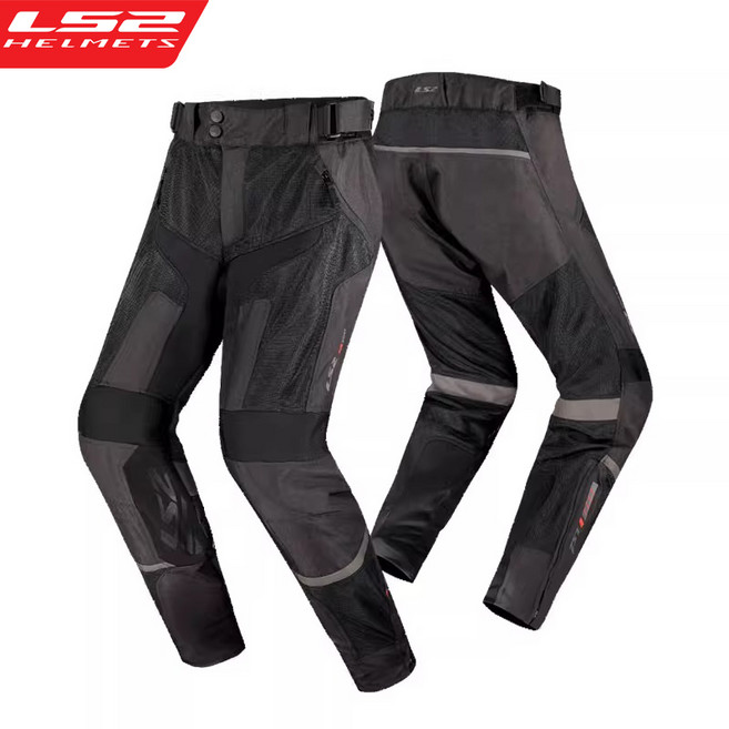 LS2 원래 오토바이 바지 남자 여름 통기성 모토 크로스 사이클링 CE 보호 Anti-fall MTB, 02 XXXL, 01 MP159-Black, 1개