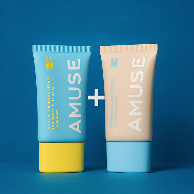 [어뮤즈] 비건 선크림 SPF50++++ 톤업/수분지속 무기자차, 2개, 40ml