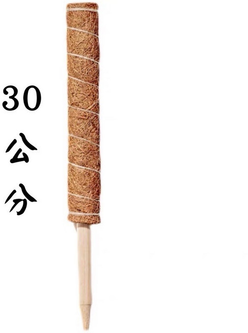 可彎曲椰棕棒 植物攀爬支架 椰纖柱 觀葉植物爬藤棒 30公分 可串接, 1個, 不可彎曲 30公分 可加長串接
