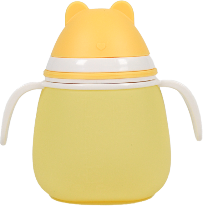 꼬꼬노리 멜럽 봉봉 빨대컵 파우치 물병, 노랑, 1개, 240ml