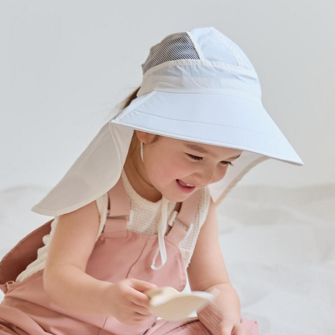 원라인 아기 아동 어린이 성인 베이직 플랩캡 물놀이모자