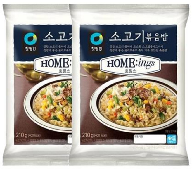 호밍스 소고기볶음밥 청정원, 2개, 210g
