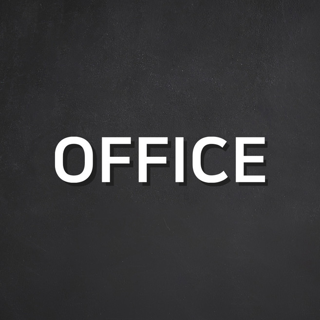 사무실 표지판 백색, OFFICE, 1개