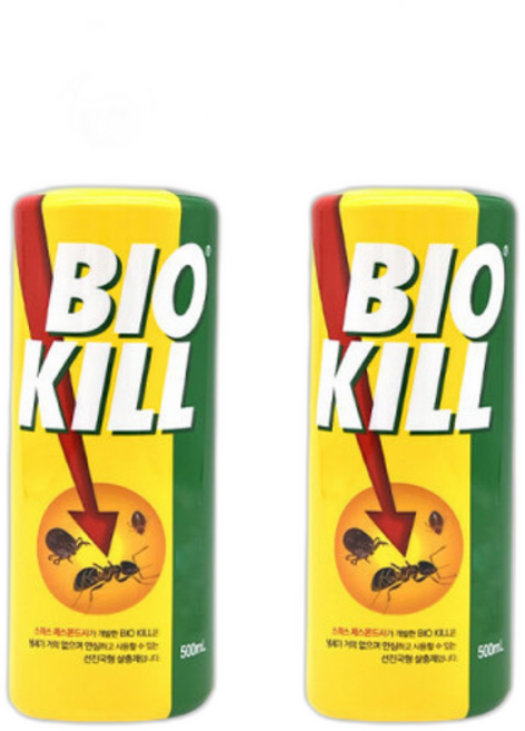 동성제약 저독성 좀벌레 진드기 살충제 비오킬 바퀴벌레 빈대 모기 좀벌레, 2개, 500ml