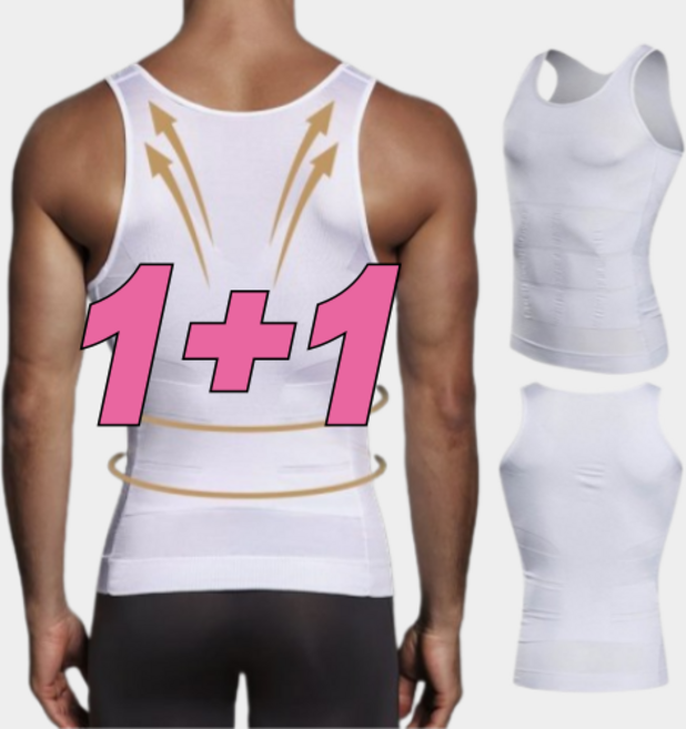 코다64 남성 슬림핏 가슴 뱃살 보정 나시 런닝 바디쉐이퍼 2종세트