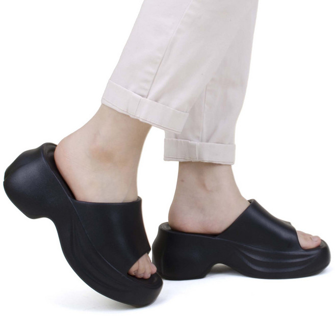 여성 nature sole 워킹폼 통굽 족저근막염 키높이 사무실 슬리퍼