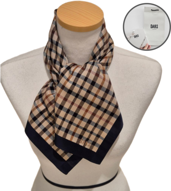 닥스 정품 체크무늬 쁘띠 스카프