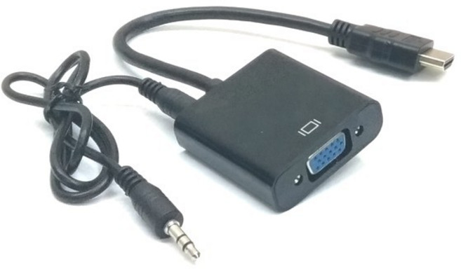 HDMI轉VGA 影音輸出轉換器 適用手機平板 顯示器 投影機, 1個